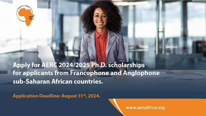 African Economic Research Consortium (AERC) PhD Scholarship 2024 for Both Francophones & Anglophones