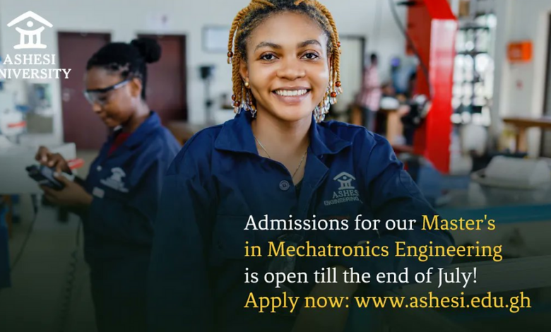 Ashesi-ETH Master in Mechatronic Engineering for Africans 2024/25 (Scholarships available)