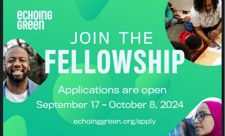 Applications are now open for the 2025 Echoing Green Fellowship for Social Innovators ( $100,000 stipend)