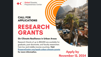 Applications are now open for the GDPC Small Research Grants Program on Urban Climate Resilience (up to $10,000 USD for research)