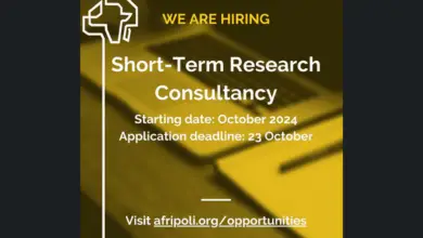 Africa Policy Research Institute is recruiting for a Home based Short-Term Research Consultant