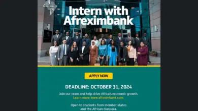 Grow your Career with the Afreximbank Internship Program (USD 800 monthly stipend + travel and housing allowance)