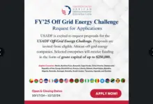 Call for Applications: USADF Off-Grid Energy Challenge (grant capital funding of up to $250,000)