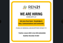 Checkout 3 Internship Opportunities with REN21 and gain hands-on experience in advancing the shift to renewable energy (EUR 800/month plus transport allowance)