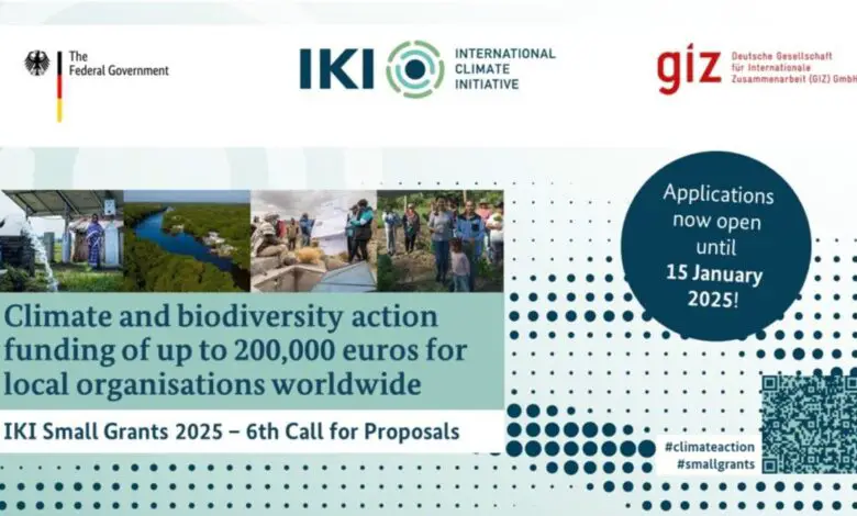 Call for Proposals: International Climate Initiative (IKI) Small Grants for climate and biodiversity action by local organisations worldwide