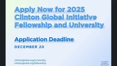 Call for Applications: 2025 Clinton Global Initiative Fellowship and University