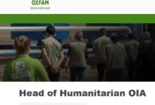 Oxfam is recruiting for a Head of Humanitarian, Flexible in Africa Region