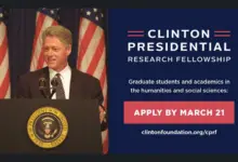 Applications are now open for the Clinton Presidential Research Fellowships for graduate students and early career academics