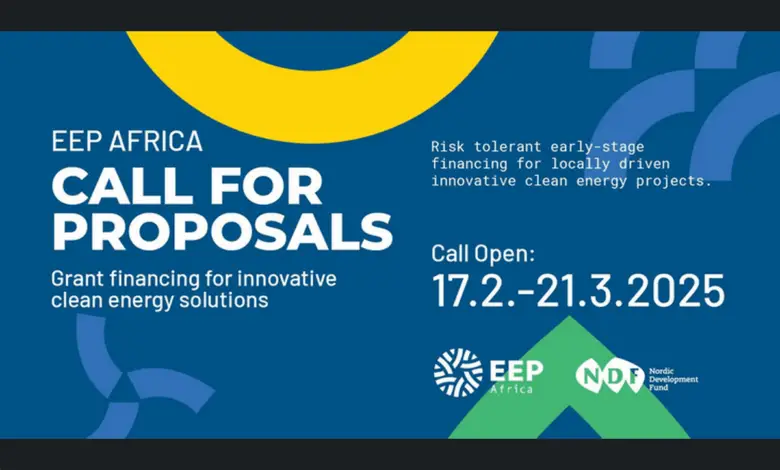 2025 EEP Africa Call for Proposals for innovative clean energy projects is now open (grants between EUR 200,000 —1,000,000)!