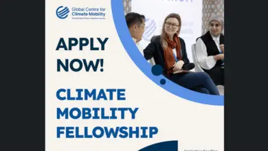 Call for Applications for the fully funded 2025/26 Climate Mobility Fellowship ($800 per month stipend)