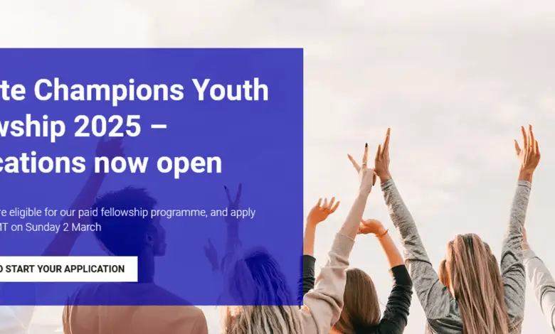 Applications are now open for the Paid Climate Champions Youth Fellowship 2025!