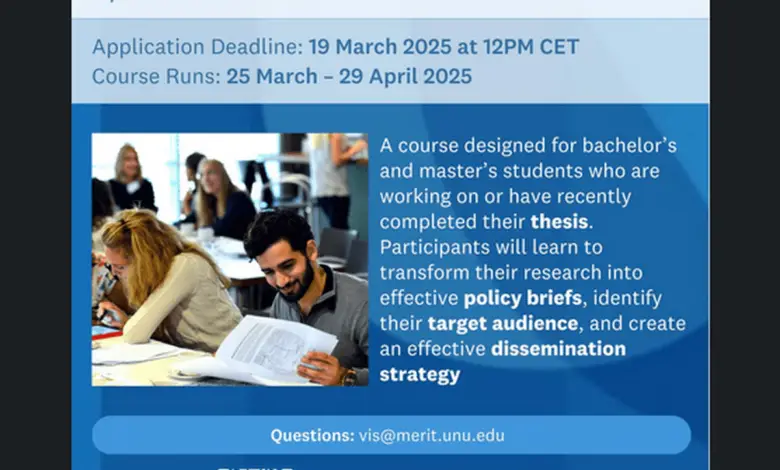 Grow your Skills with the Free Online Policy Brief Writing Course offered by UNU-MERIT