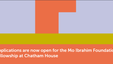 Applications are now open for the Mo Ibrahim Foundation Fellowship at Chatham House
