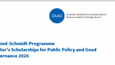 Applications are now open for the fully-funded DAAD Helmut-Schmidt-Programme Masters Scholarships for Public Policy and Good Governance 2026