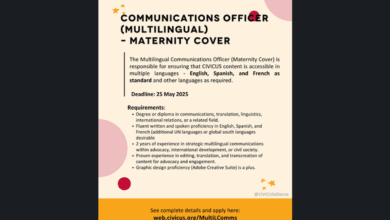 Work from home as a Multilingual Communications Officer at CIVICUS