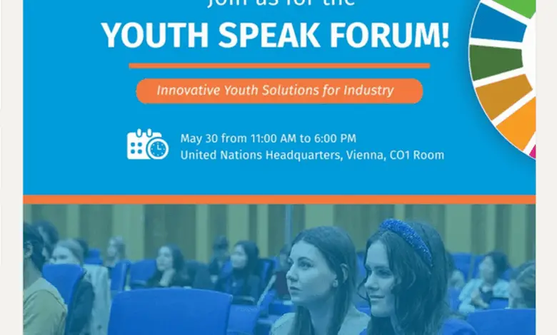 Register to attend the 2025 UNIDO Youth Speak Forum for young innovators, entrepreneurs and changemakers