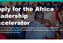 Applications are now open for the 2025/26 Global Health Corps Africa Leadership Accelerator Fellowship Program