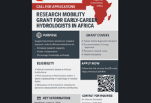 Call for Applications: IAHS ARC Research Mobility Grant for Early Career Hydrologists in Africa