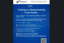 Call for Applications: Fully Funded Training on Climate Mobility in the Pacific