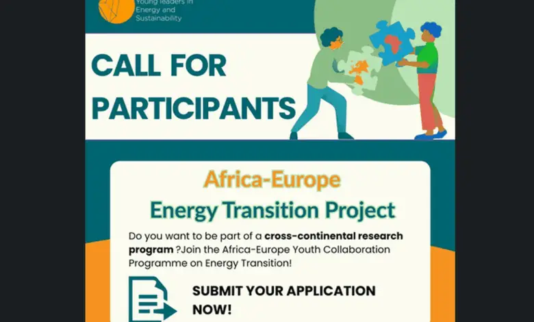 Call for Applications: Online Africa-Europe Joint Transition Programme for young leaders from Africa and Europe organized by YES-Europe