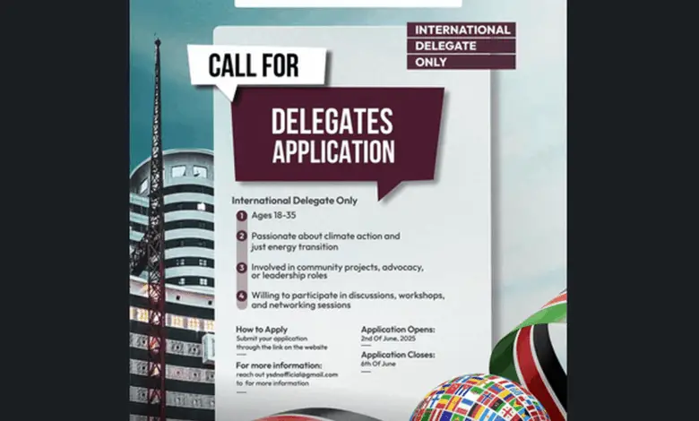 Now Open: International Delegate Applications for Youth Sustainable Development Conference 2025 in Nairobi, Kenya