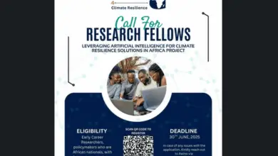 Call for Research Fellows : Leveraging Artificial Intelligence for Climate Resilience Solutions in Africa Project