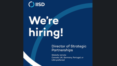 IISD is recruiting for a Director of Strategic Partnerships (Globally remote, Canada, UK, Germany, Portugal or USA preferred)