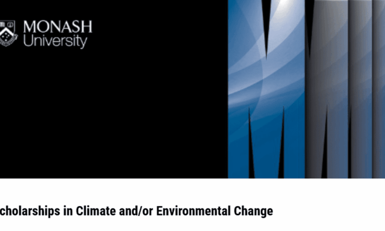 Apply for the PhD Scholarships in Climate and/or Environmental Change at Monash University