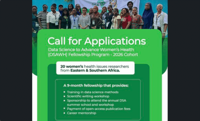 Apply Now for the funded Data Science to Advance Women’s Health Fellowship (DSAWH Fellowship) – 2026 Cohort