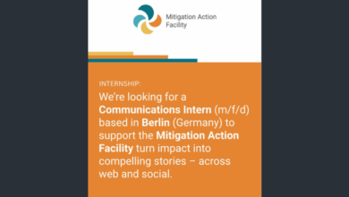GIZ is hiring a Communications Intern for the Technical Support Unit of the Mitigation Action Facility (monthly stipend of €2.205): Apply Now