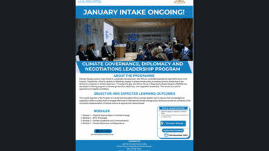 Call for Applications: Join the 2026 Virtual Climate Governance, Diplomacy and Negotiations Leadership Program