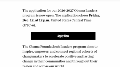 Applications are now open for the 2026/27 Obama Leaders program