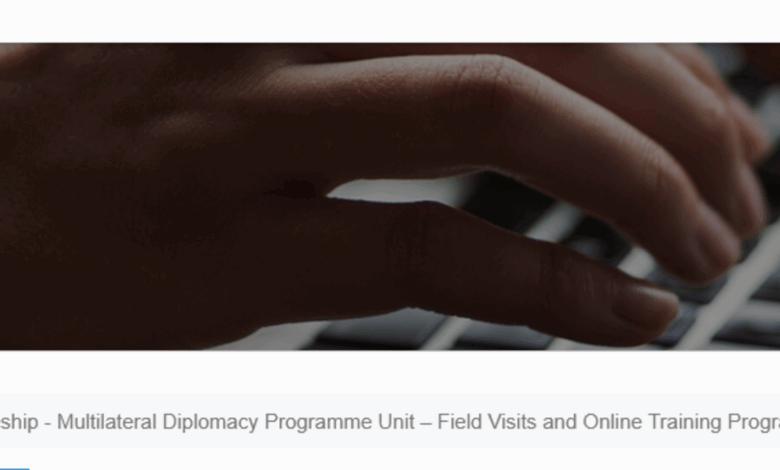 Apply Now for the UNITAR Traineeship - Multilateral Diplomacy Programme Unit – Field Visits and Online Training Programmes (900 CHF monthly)