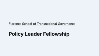 Applications are now open for the 2026/27 Policy Leader Fellowship of the Florence School of Transnational Governance: Fully Funded to Italy