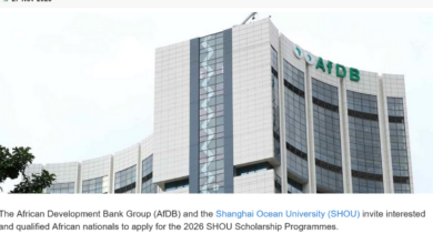 Apply Now for the AfDB–Shanghai Ocean University 2026 SHOU Scholarship Programmes for qualified African nationals