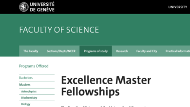 Call for Applications: 2026 Excellence Master Fellowships for outstanding and highly motivated students who wish to pursue a Master of Science degree at University of Geneva
