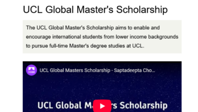 Applications are now open for the 2026/27 UCL Global Master's Scholarship for international students to study in UK