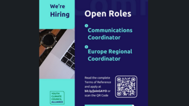 Green Africa Youth Organization (GAYO) is Hiring for 2 Excting Roles for Its Youth Climate Council Global Alliance Team: Apply Now