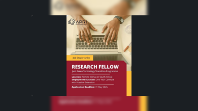 Exciting remote contract opportunity at Africa Policy Research Institute: Join APRI Just Green Technology Transition Programme as a Research Fellow