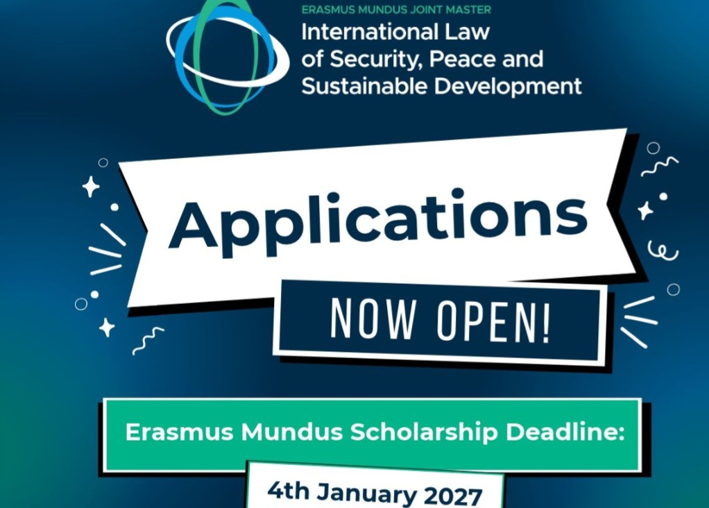 Apply now for the Erasmus Mundus International Law Scholarship 2027–2029: Fully Funded Master’s in Europe