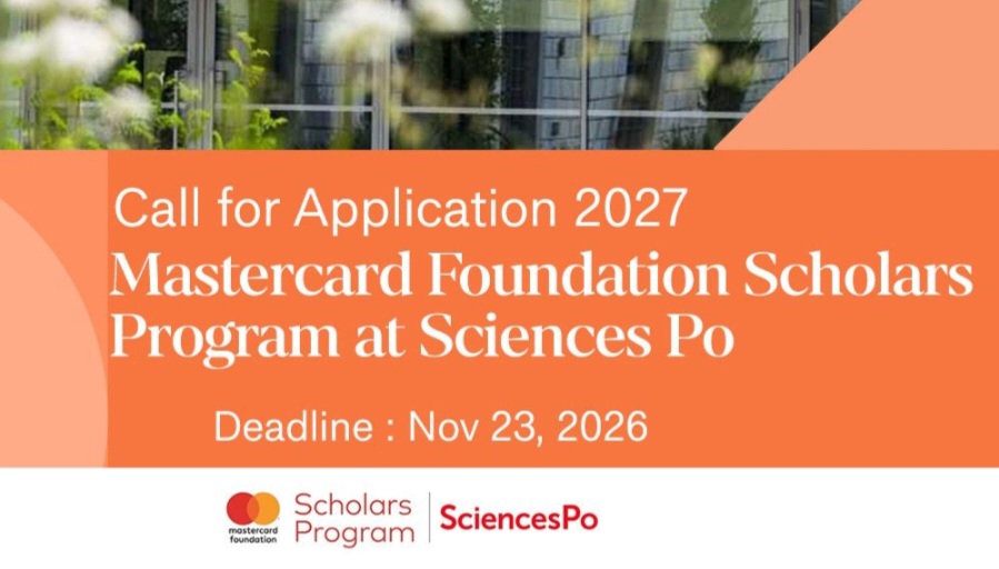 Mastercard Foundation Scholars Program at Sciences Po 2027: Fully Funded Scholarships for African Students to study in France